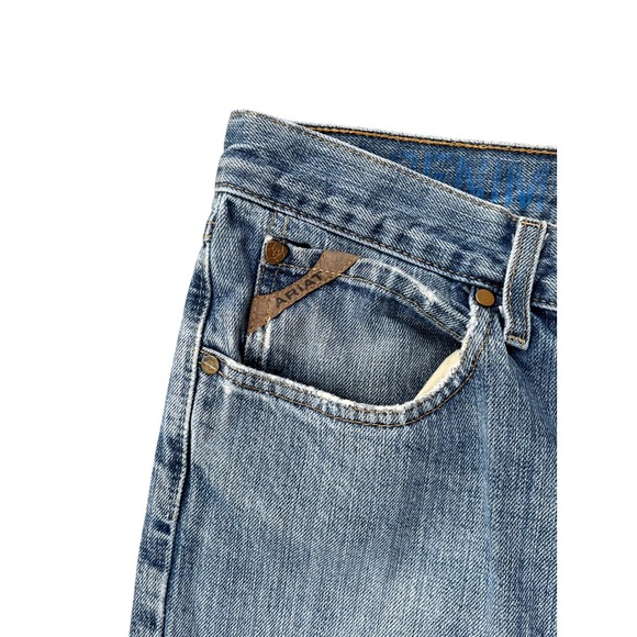 Ariat Loop Lock Mens Blue Denim Jeans Relaxed Straight Fit Size 31x31 - Picture 4 of 12